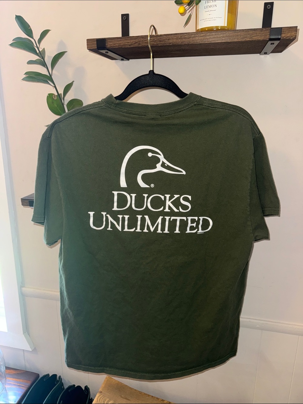 Men's Short-Sleeve Ducks Unlimited T-Shirt - Olive Green Size Large